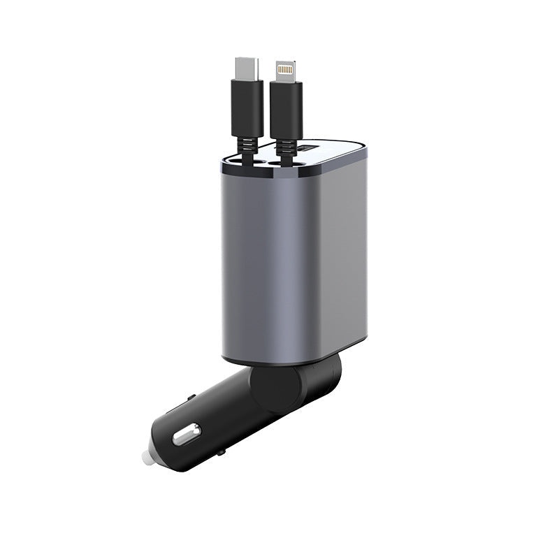 Metal Car Charger 100W Fast Charging USB Type C Power Adapter