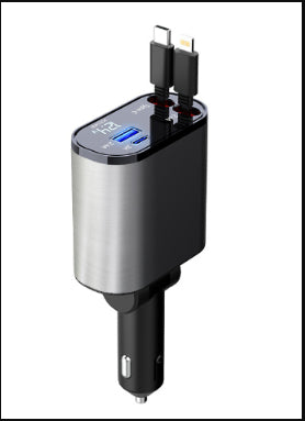 Metal Car Charger 100W Fast Charging USB Type C Power Adapter