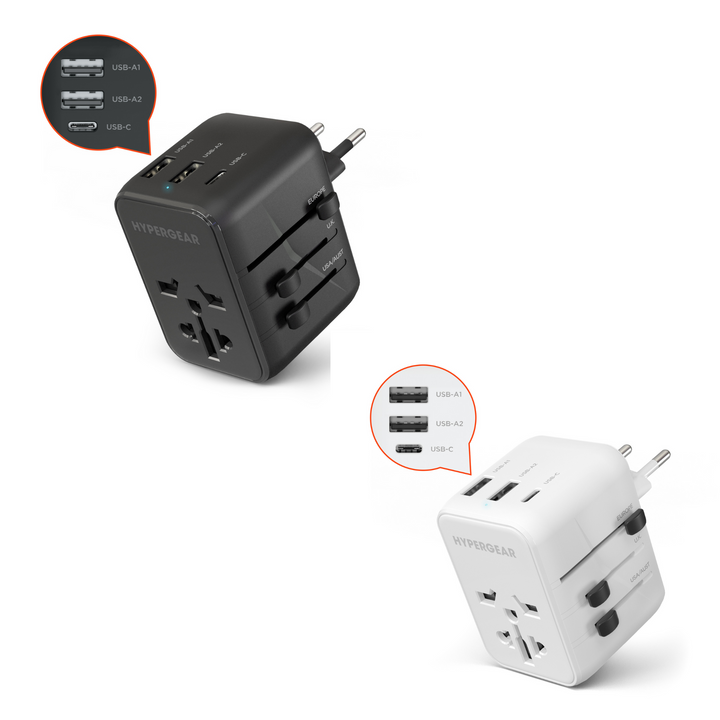 WorldCharge Universal Travel Adapter with USB-C