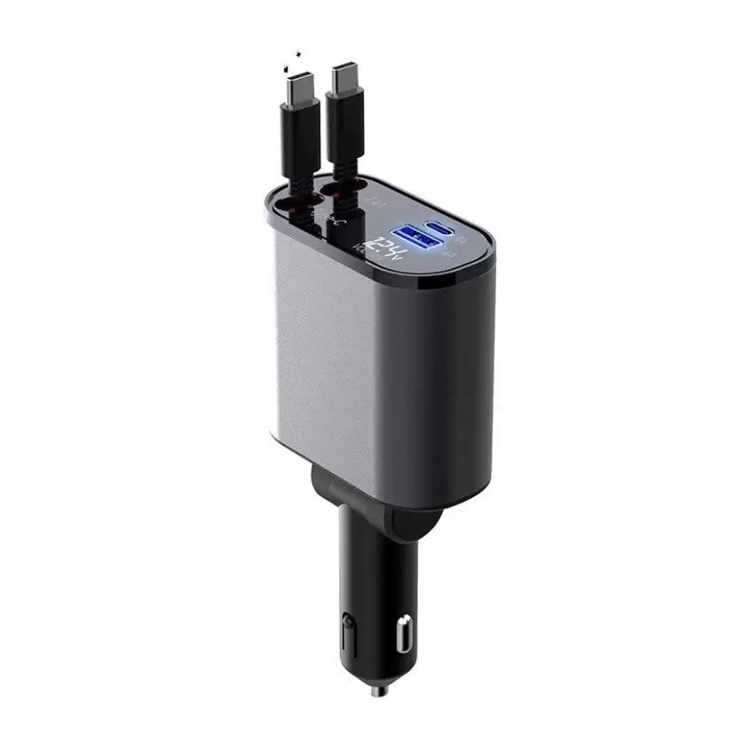 Metal Car Charger 100W Fast Charging USB Type C Power Adapter