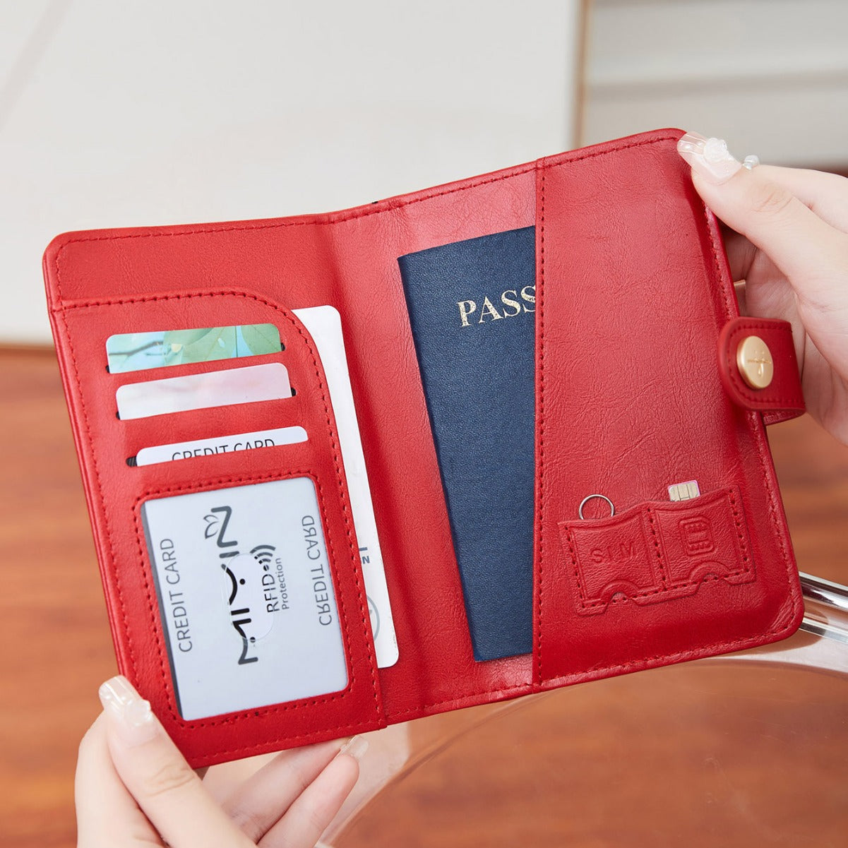 Portable Multifunctional Passport Holder Fashion Document Storage Protective Travel Cover Case