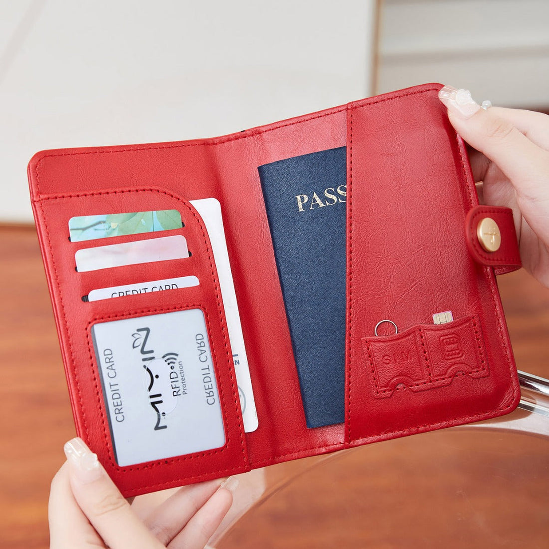 Portable Multifunctional Passport Holder Fashion Document Storage Protective Travel Cover Case