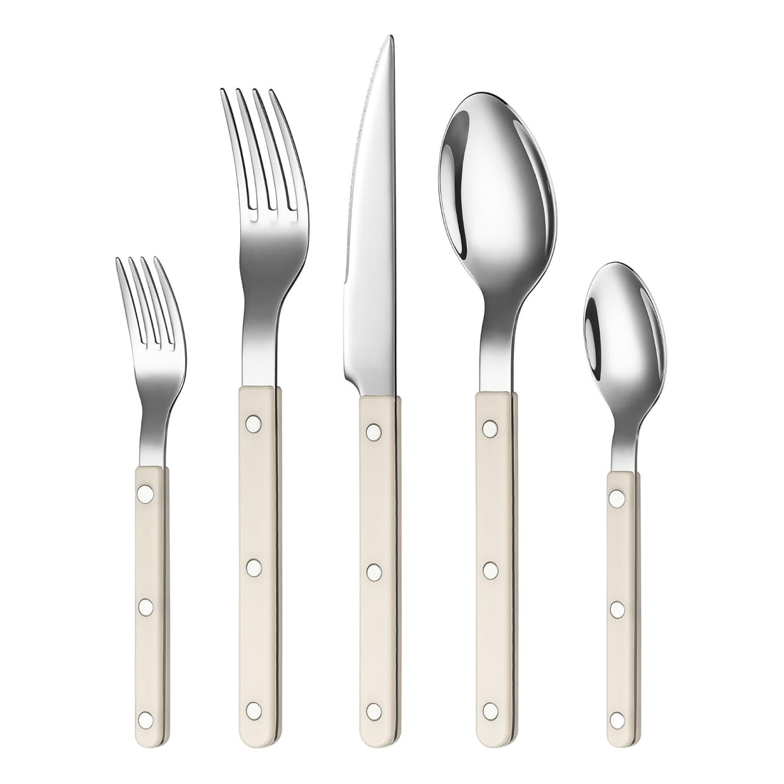 Cream Cutlery Set of 20 –18/8 Stainless Steel Flatware