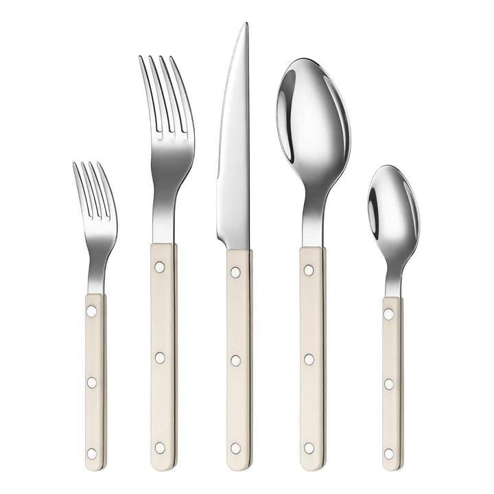 Cream Cutlery Set of 20 –18/8 Stainless Steel Flatware