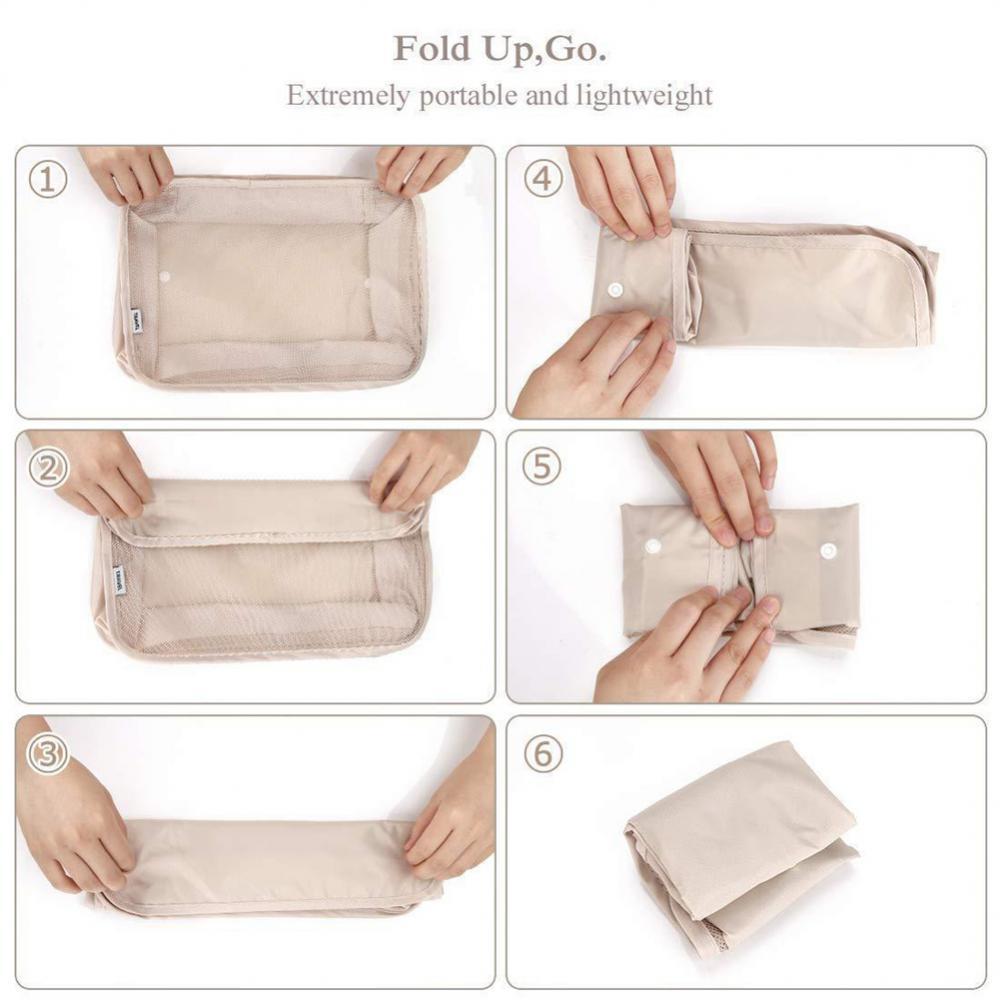 Eight Piece Luggage Divider Bag Set Travel Packing Cube Organizers Storage