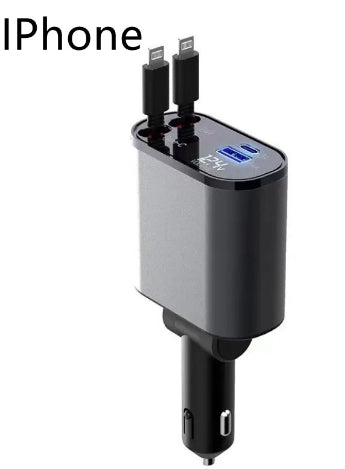 Metal Car Charger 100W Fast Charging USB Type C Power Adapter