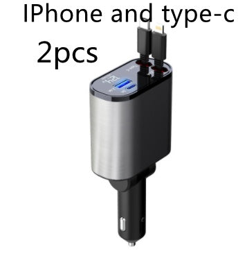 Metal Car Charger 100W Fast Charging USB Type C Power Adapter