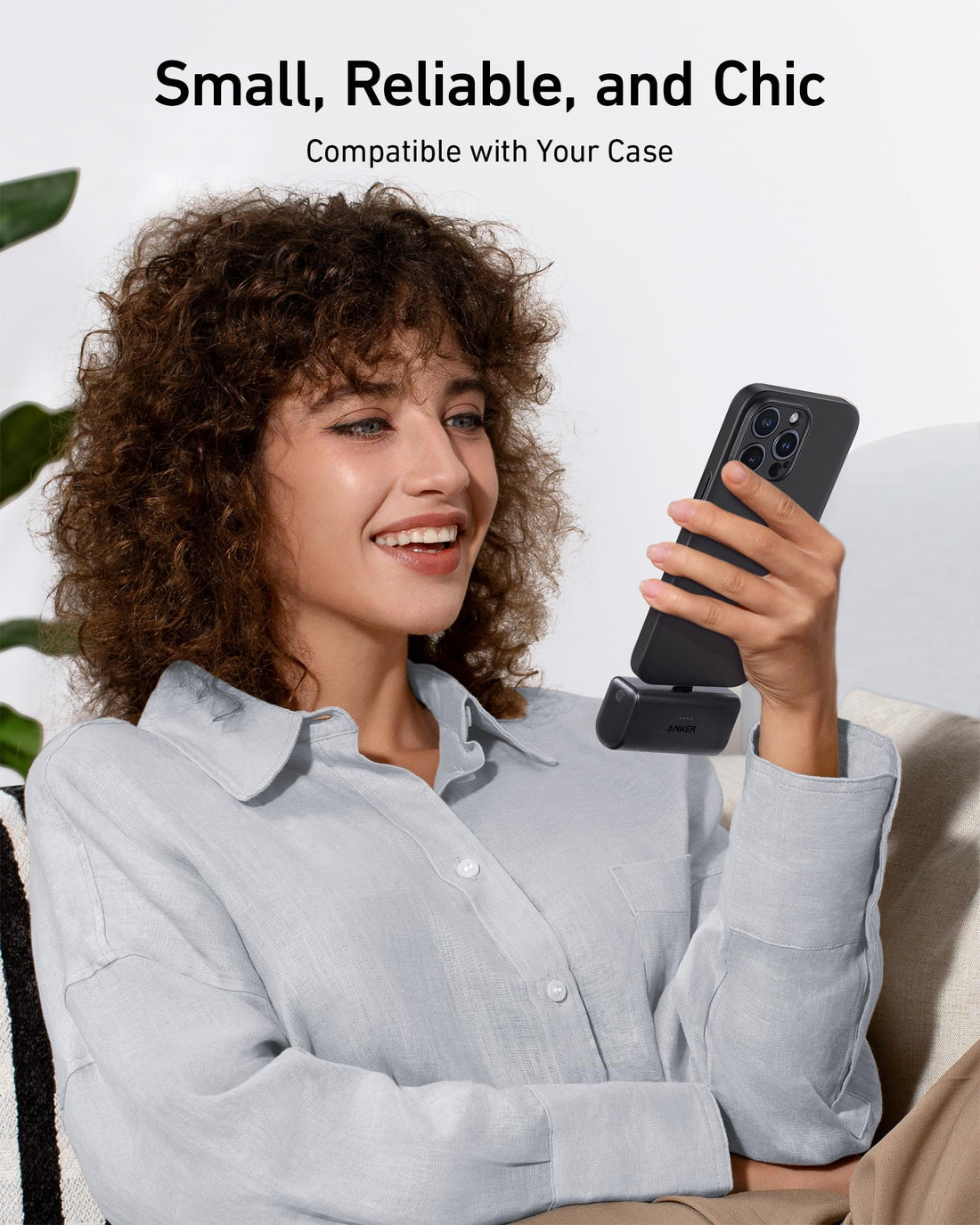 Nano Power Bank (22.5W, Built-In USB-C Connector)
