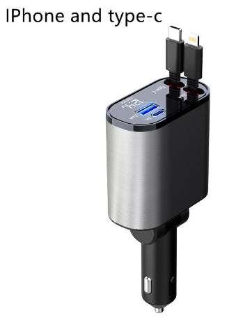Metal Car Charger 100W Fast Charging USB Type C Power Adapter