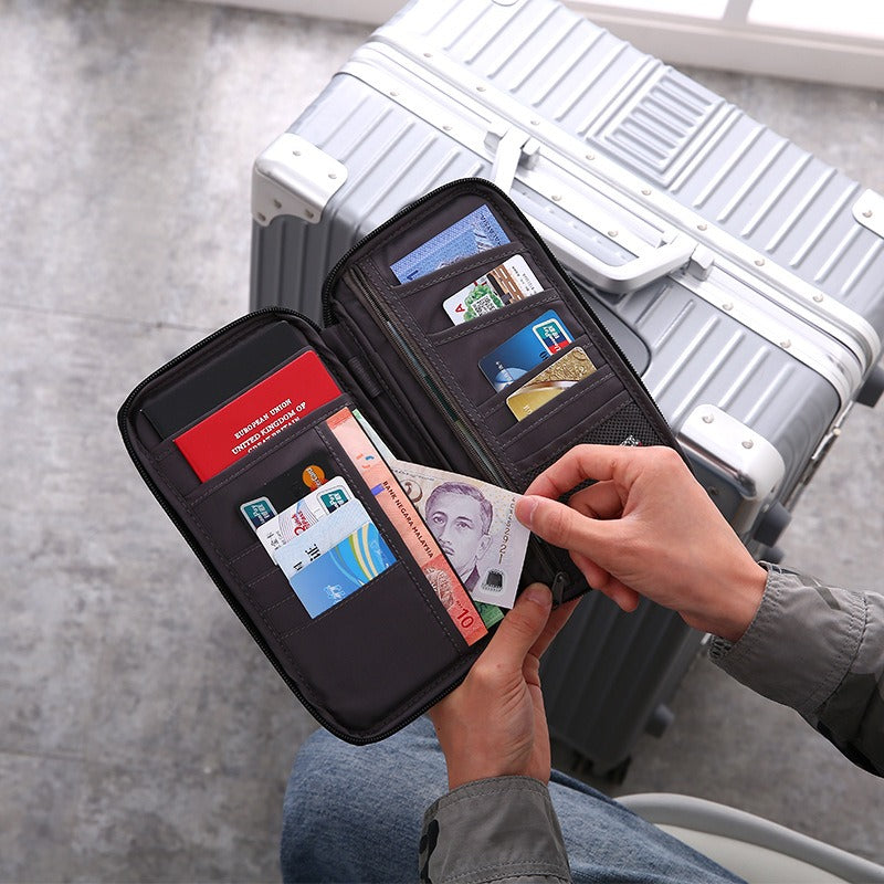 Travel Passport Purse Multifunction Waterproof Credit Card Storage Organizer Portable Walletpassport travel wallet, credit card organizer, waterproof passport purse, portable travel accessories, multifunction storage bag