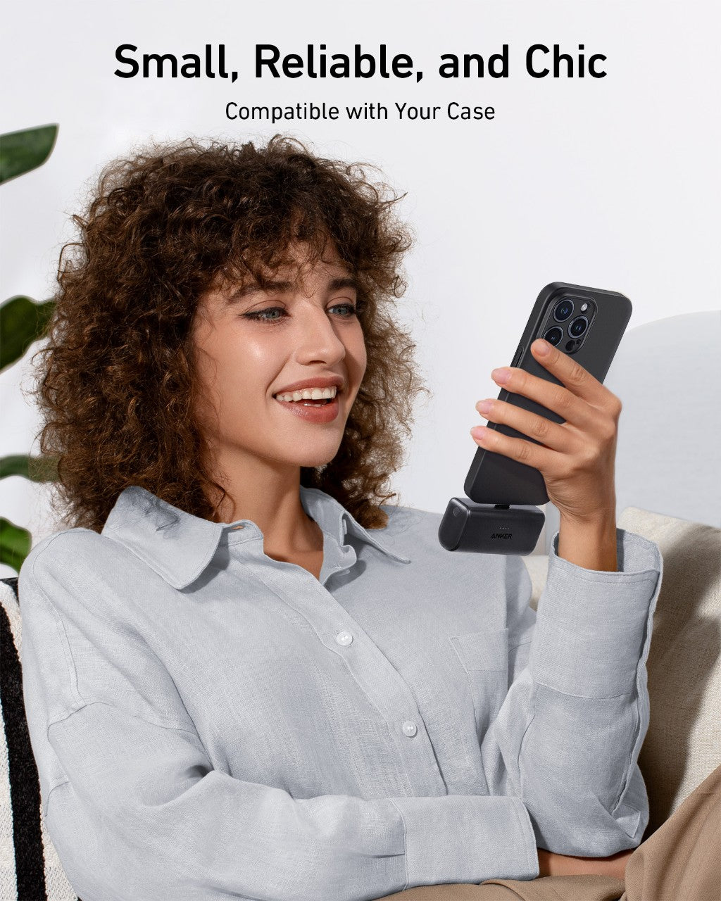 Nano Power Bank (22.5W, Built-In USB-C Connector)