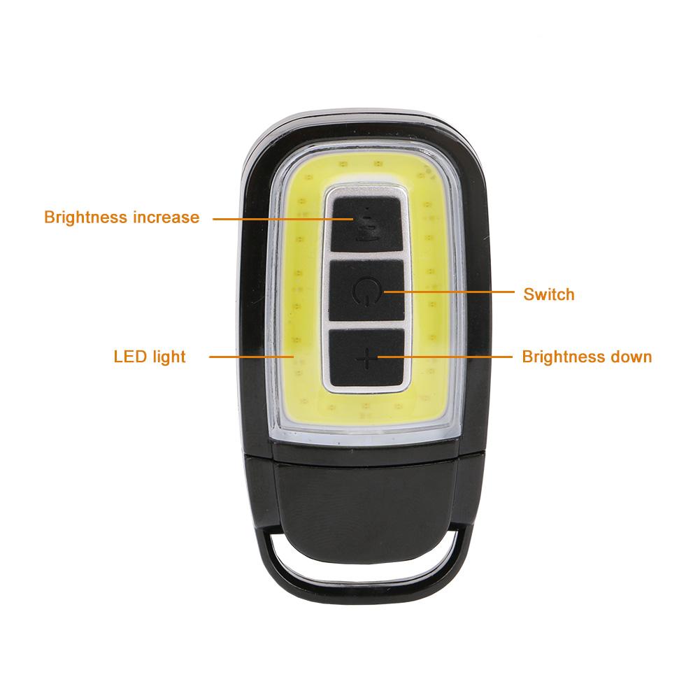 Mini USB Rechargeable LED Flashlight COB Torch with Red Lighting