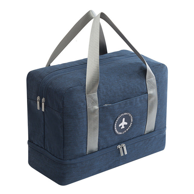 Portable Waterproof Travel Duffle Bag Dry Wet Separation Storage Organizer Multifunctional