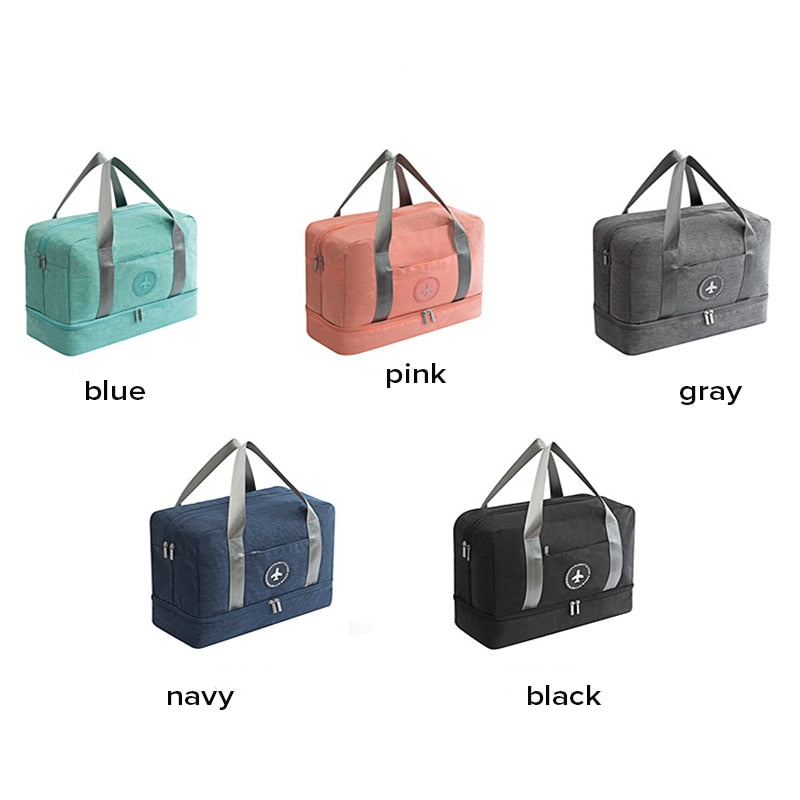 Portable Waterproof Travel Duffle Bag Dry Wet Separation Storage Organizer Multifunctional