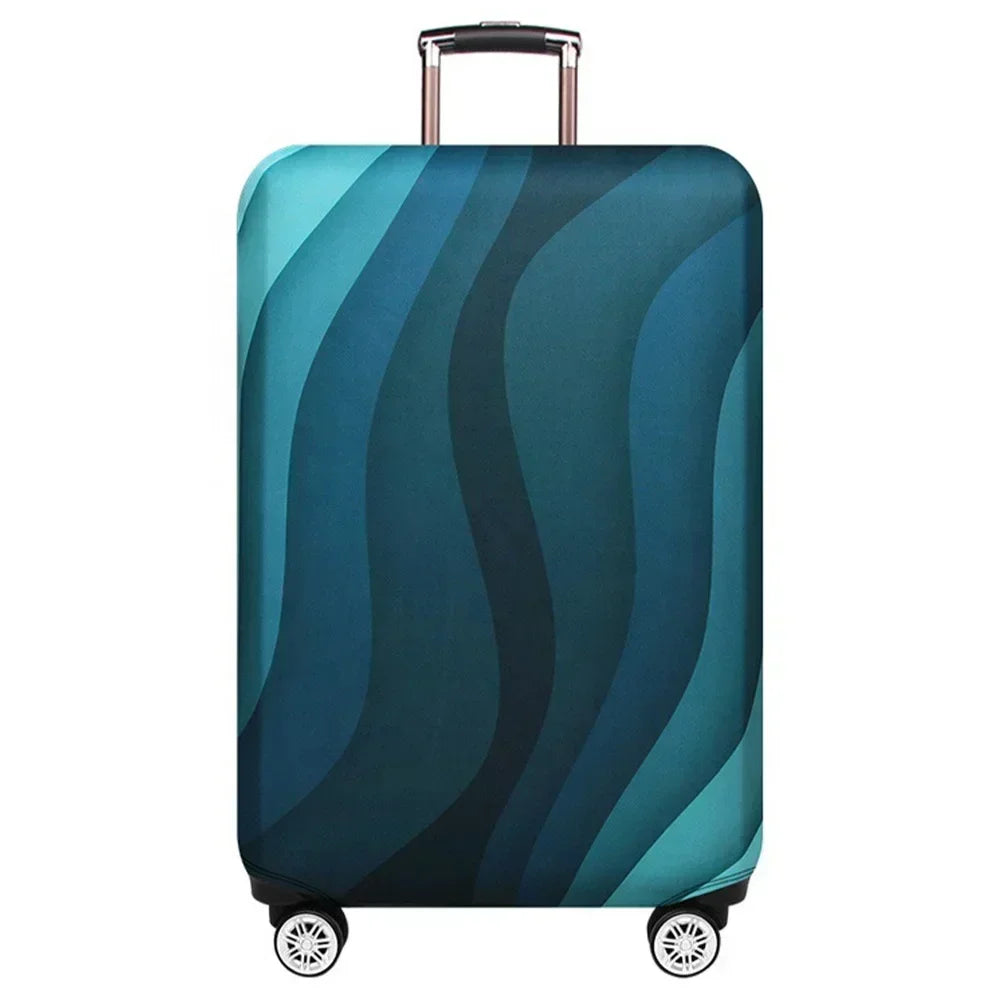 Washable Stretch Luggage Cover Geometric Print Suitcase Protector Travel Accessory Case