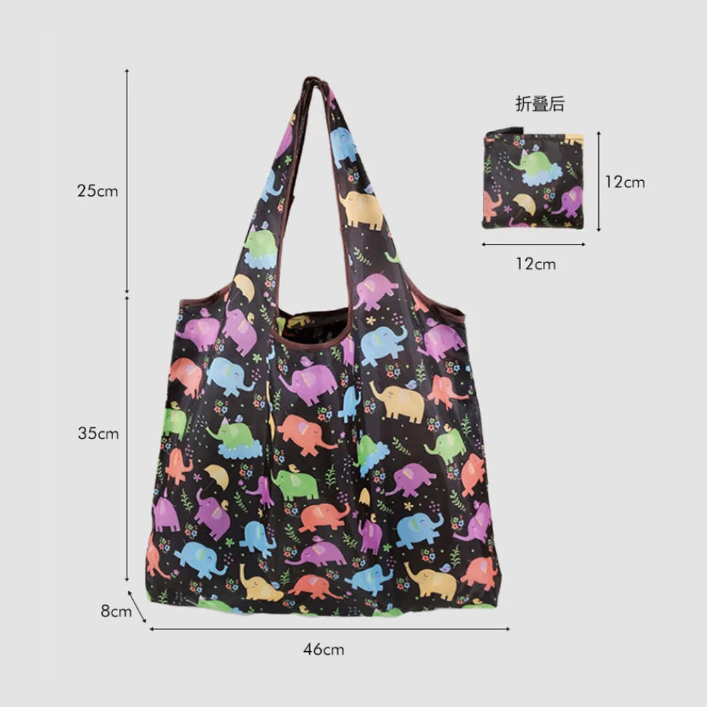 Big Eco Friendly Folding Shopping Bag Reusable Portable Travel Tote Handbag