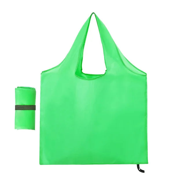Foldable Reusable Grocery Tote Bag Lemon Print Travel Beach Pouch