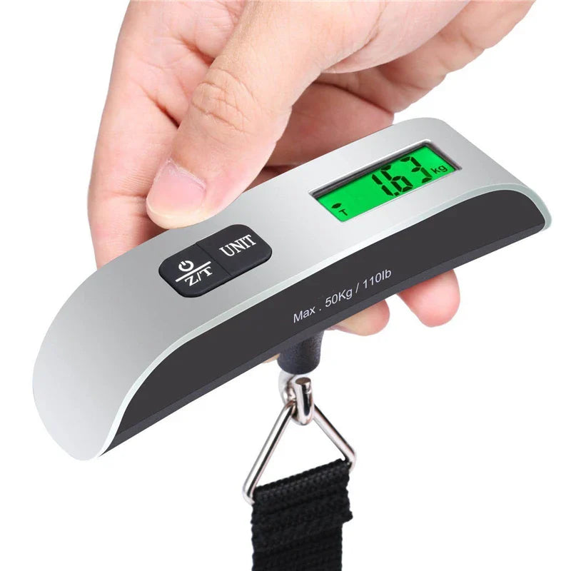Portable Luggage Scale 110lb/50kg Digital LCD Hanging Travel Bag Scale with Backlight & Tare