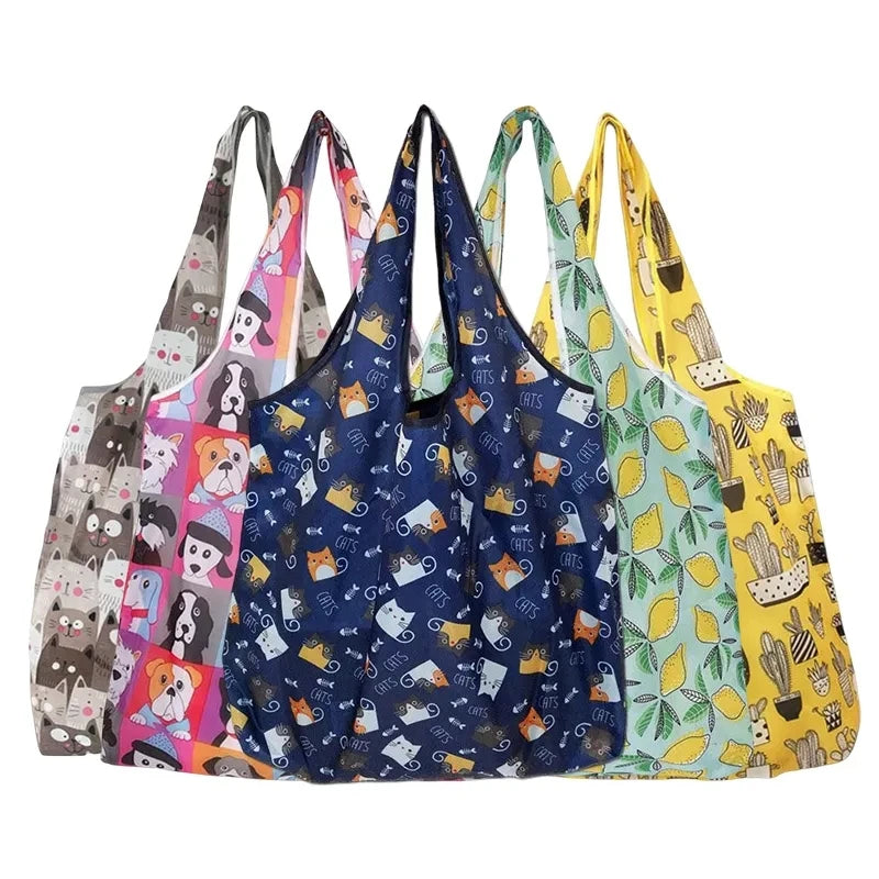 Big Eco Friendly Folding Shopping Bag Reusable Portable Travel Tote Handbag