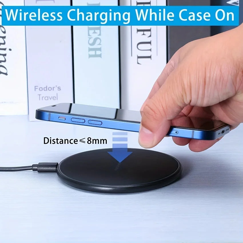 30W Wireless Charger Pad Fast Qi Charging Dock for Smartphones Devices