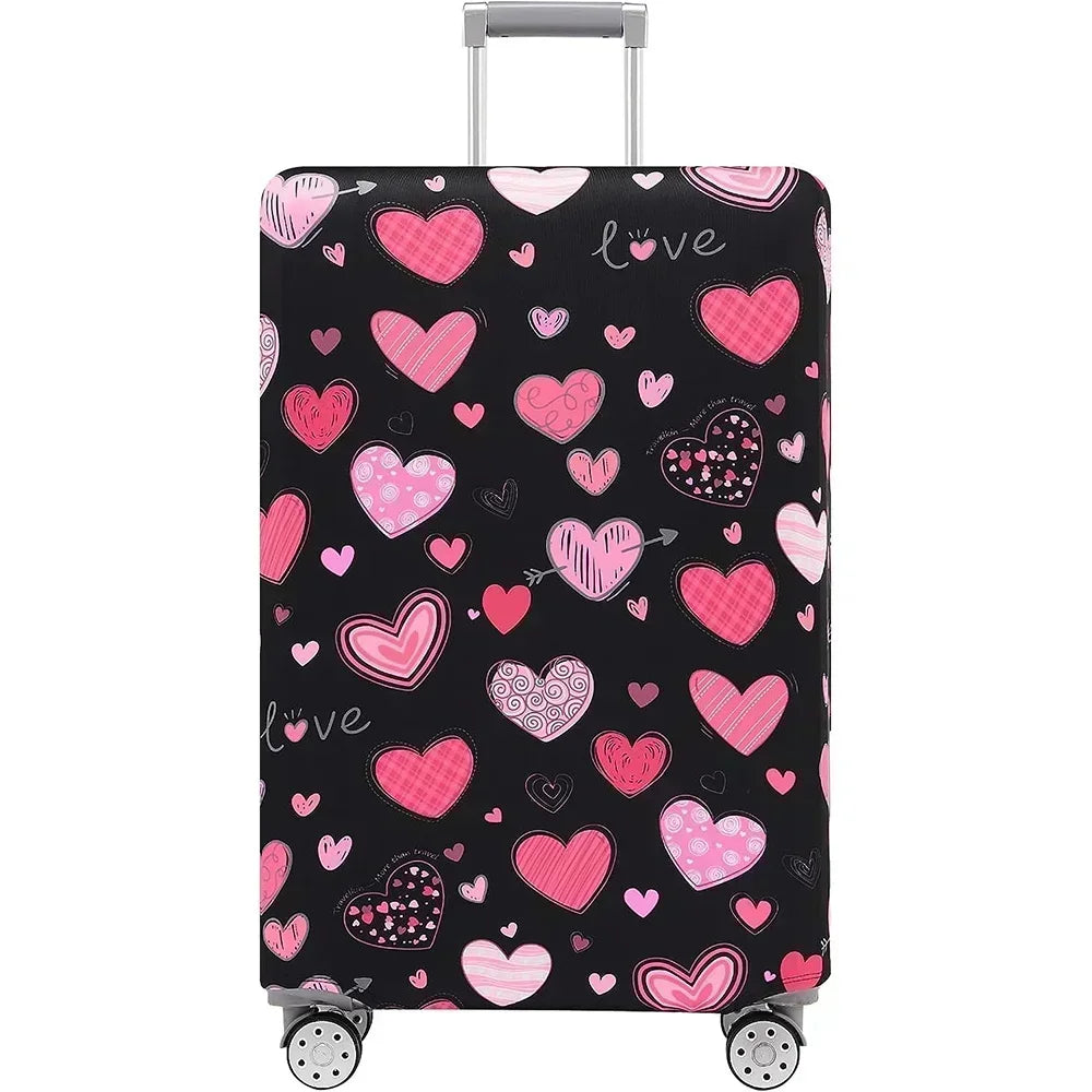 Washable Stretch Luggage Cover Geometric Print Suitcase Protector Travel Accessory Case
