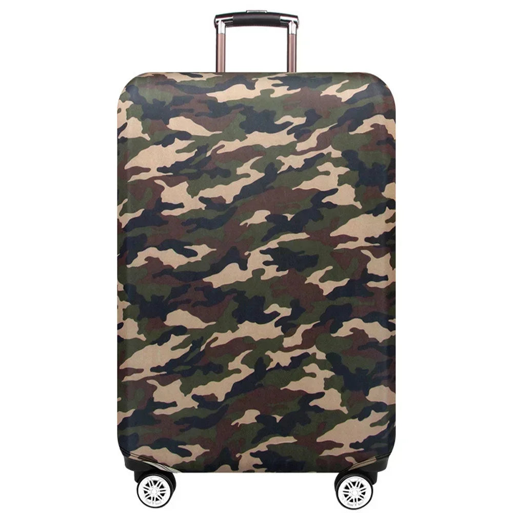 Washable Stretch Luggage Cover Geometric Print Suitcase Protector Travel Accessory Case