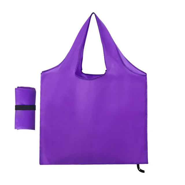 Foldable Reusable Grocery Tote Bag Lemon Print Travel Beach Pouch