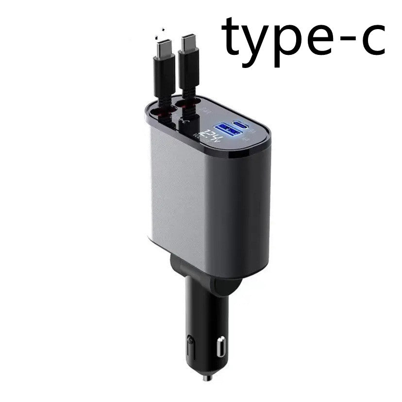 Metal Car Charger 100W Fast Charging USB Type C Power Adapter