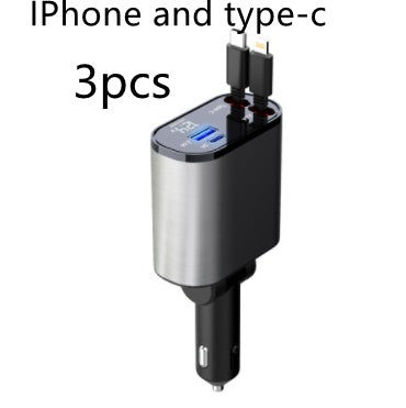 Metal Car Charger 100W Fast Charging USB Type C Power Adapter