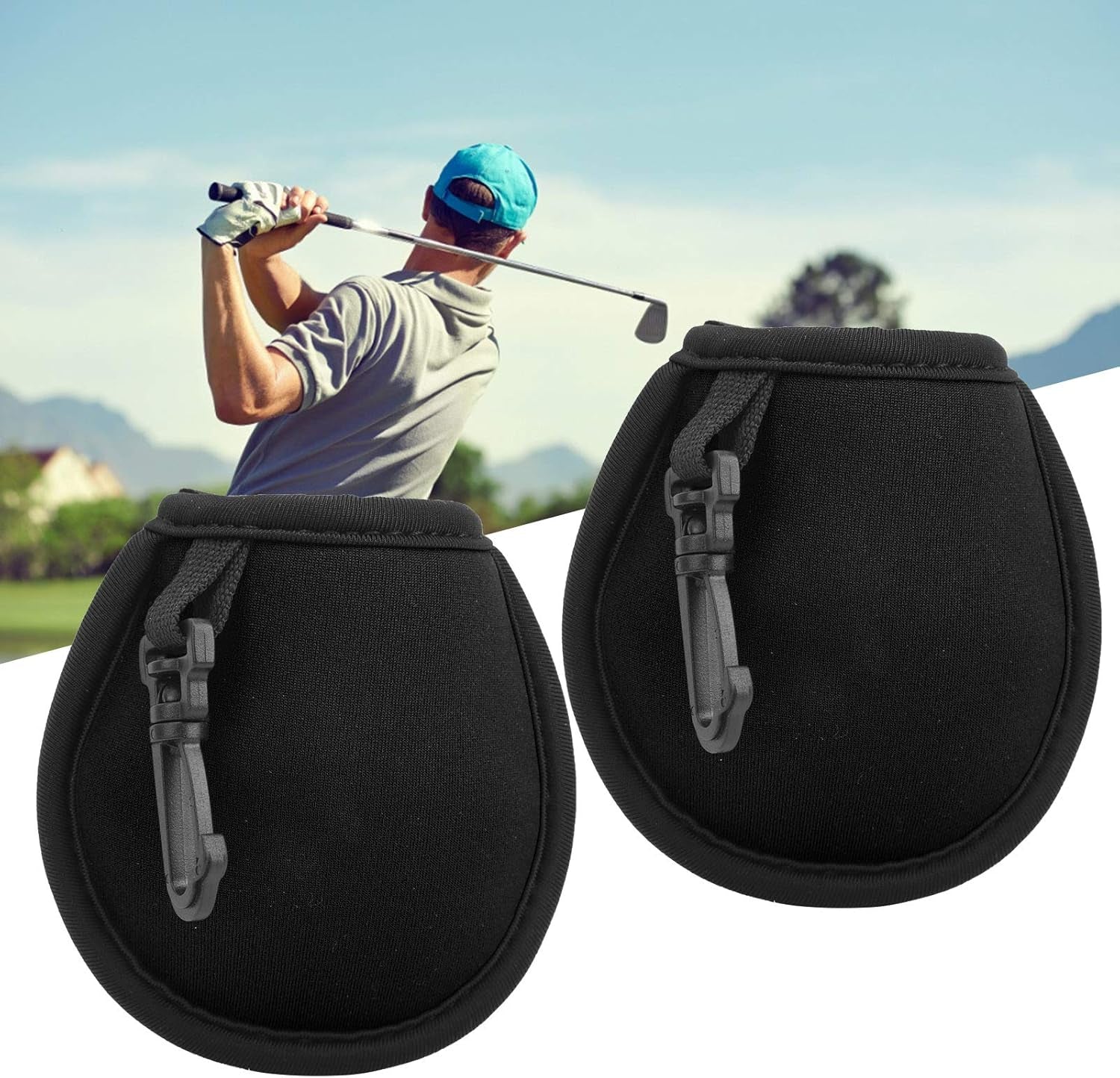 Eco Friendly Neoprene Ball Pouch Set Waterproof Travel Storage Case