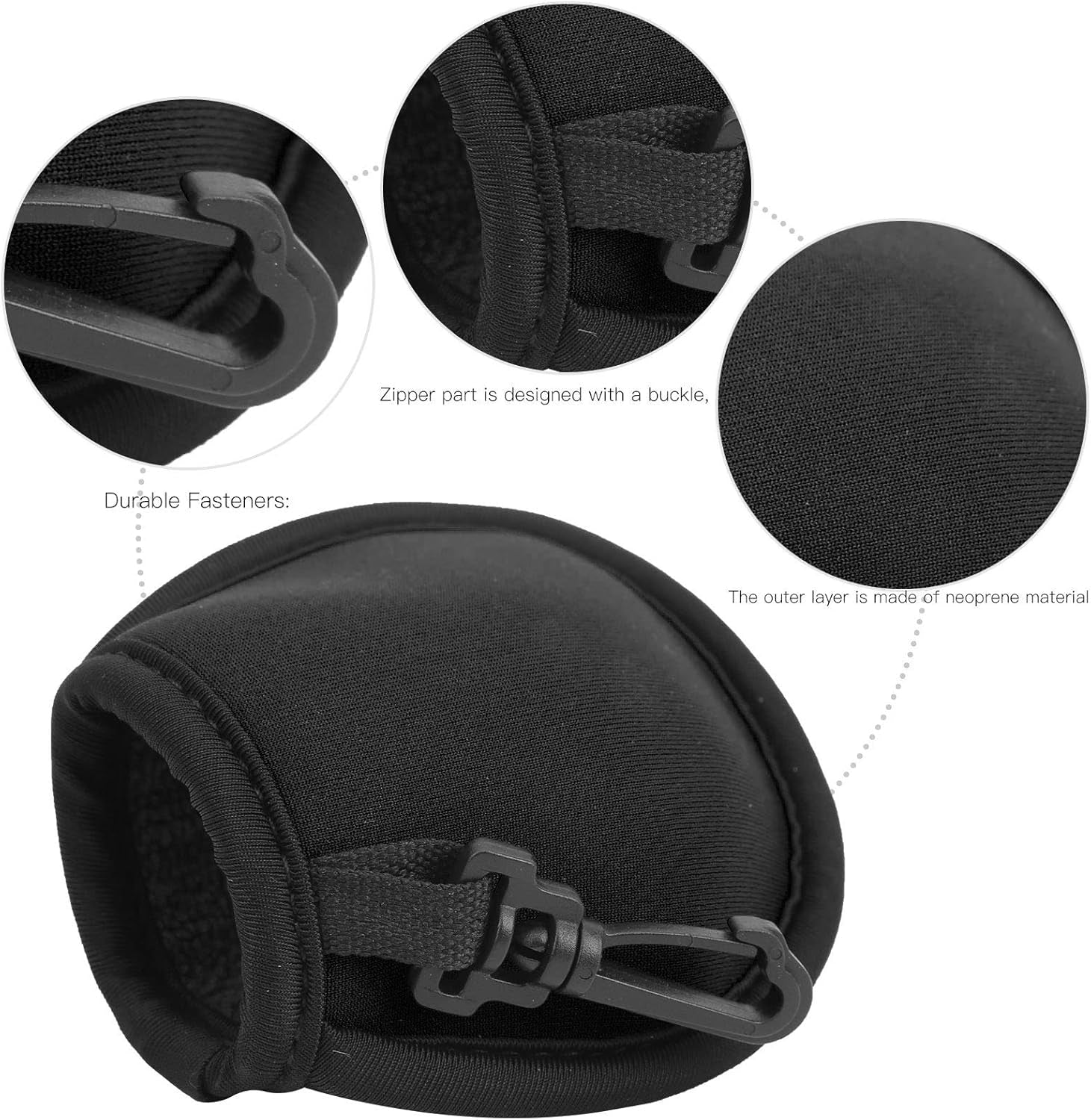 Eco Friendly Neoprene Ball Pouch Set Waterproof Travel Storage Case