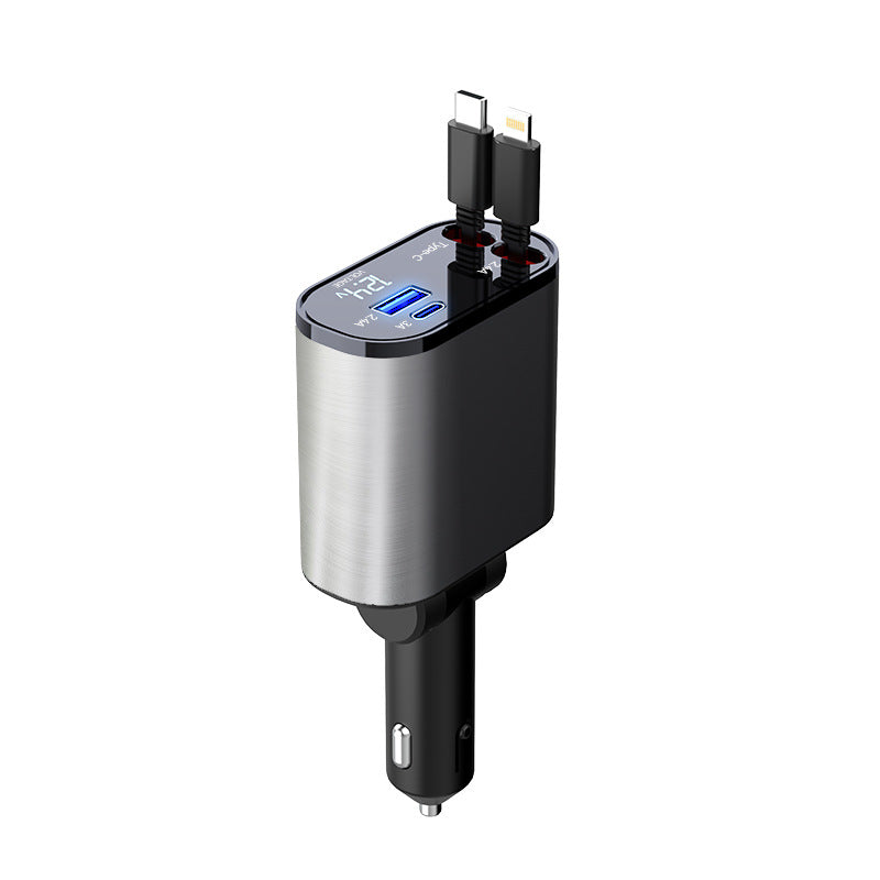Metal Car Charger 100W Fast Charging USB Type C Power Adapter