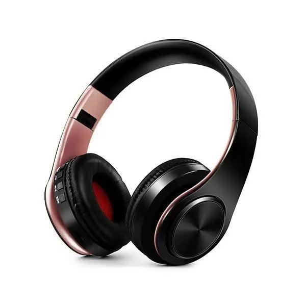 Folding Bluetooth Wireless Stereo Headphones with Mic Comfortable Modern Earmuffs Design