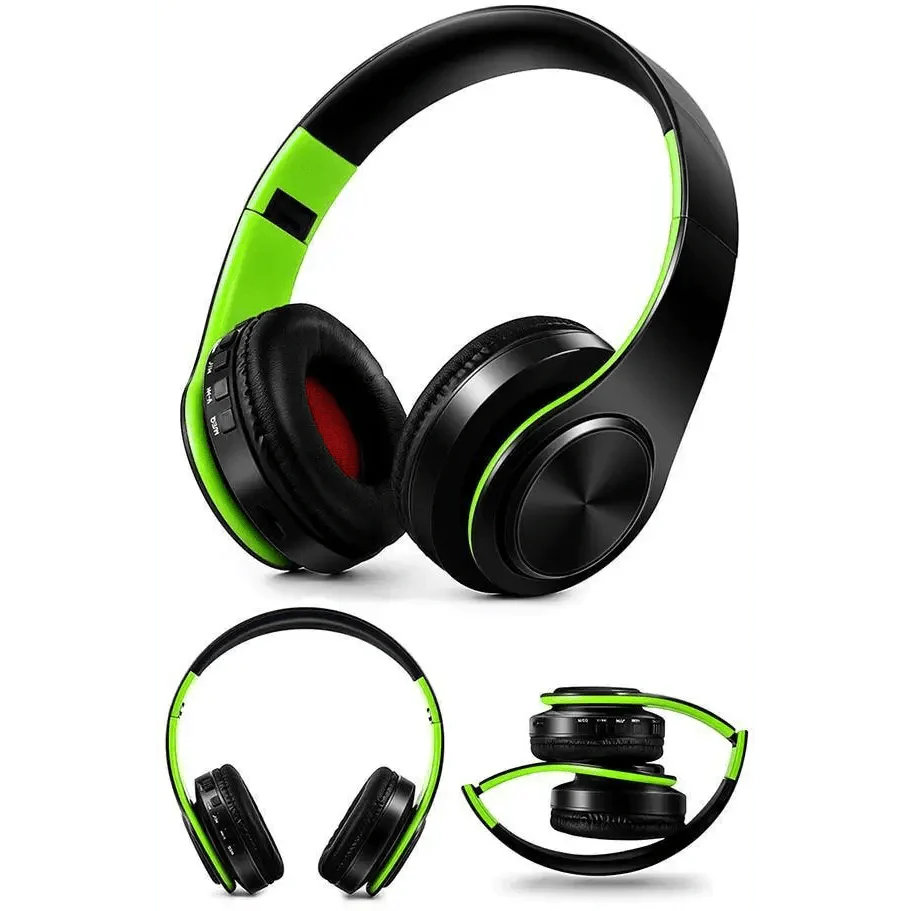 Folding Bluetooth Wireless Stereo Headphones with Mic Comfortable Modern Earmuffs Design