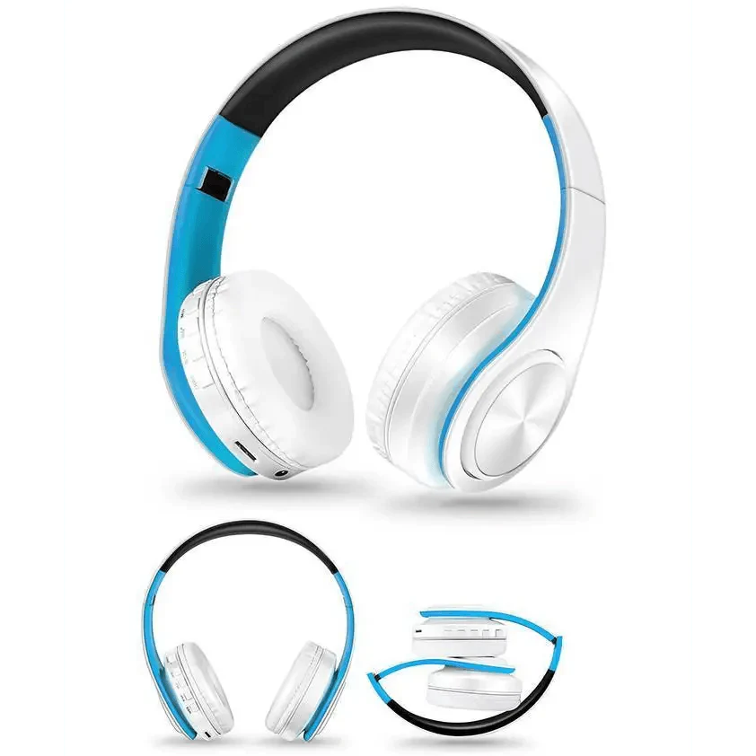 Folding Bluetooth Wireless Stereo Headphones with Mic Comfortable Modern Earmuffs Design