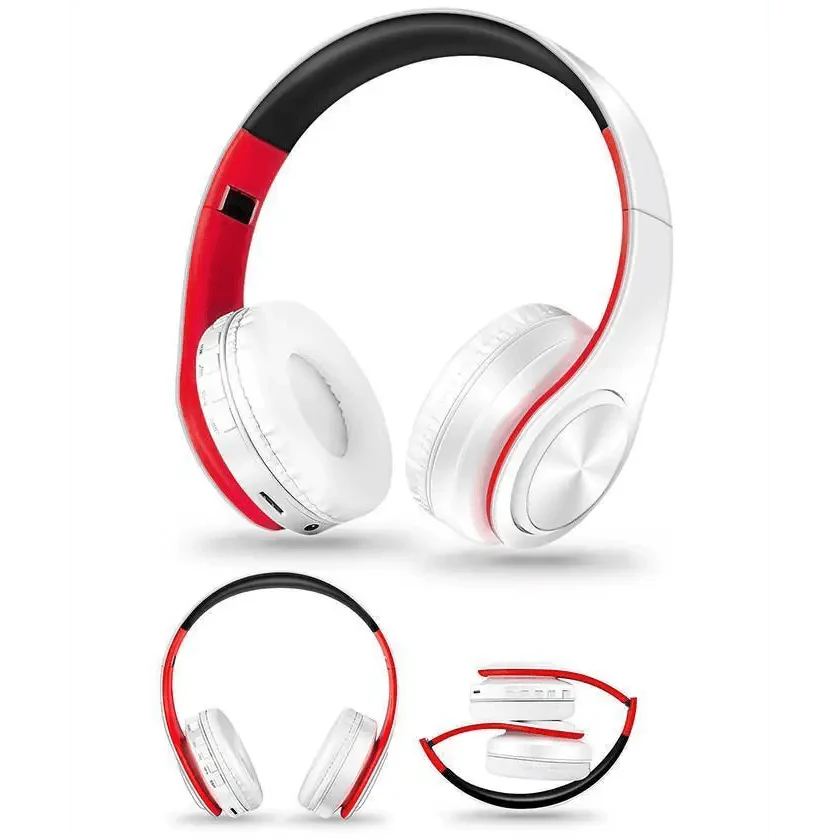 Folding Bluetooth Wireless Stereo Headphones with Mic Comfortable Modern Earmuffs Design