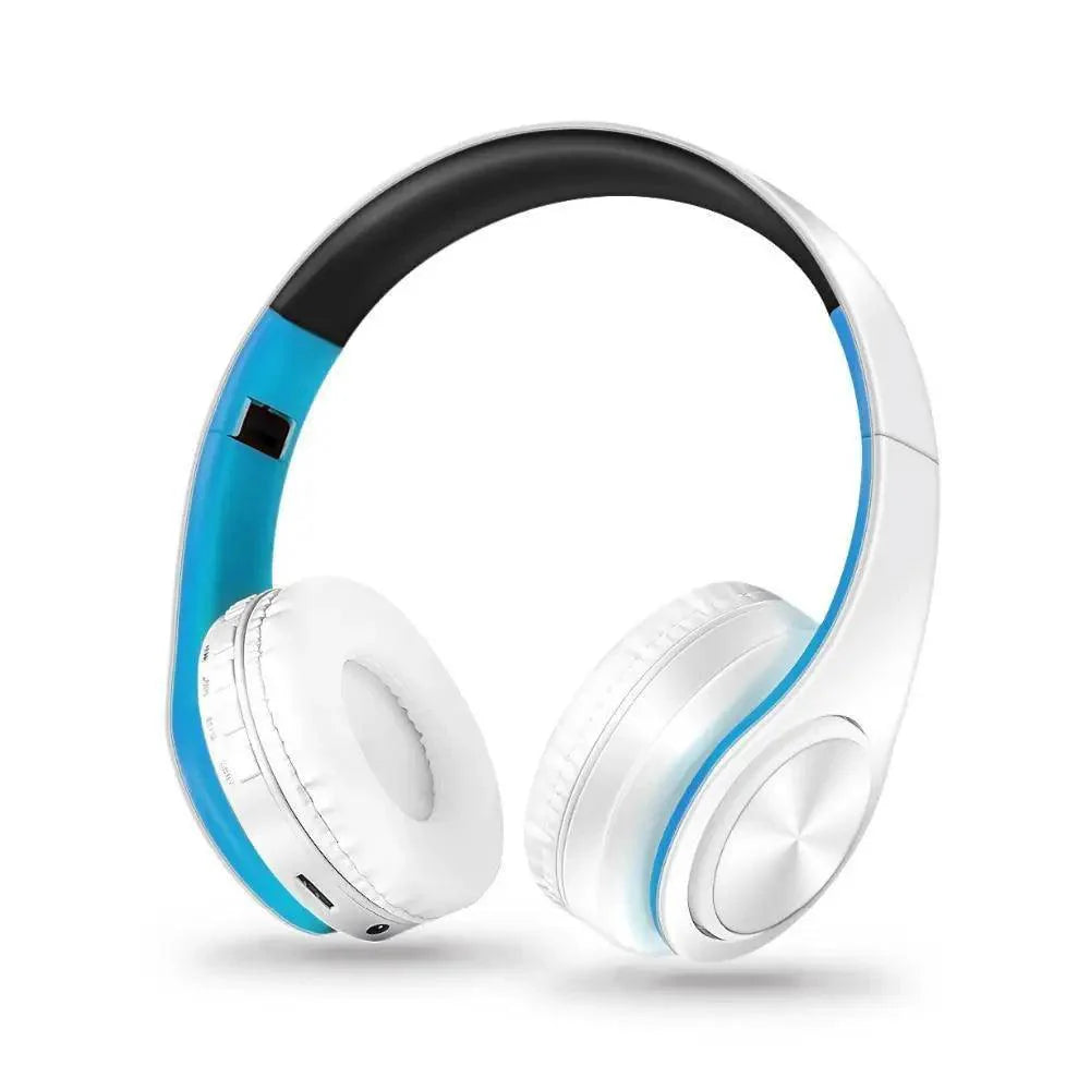 Folding Bluetooth Wireless Stereo Headphones with Mic Comfortable Modern Earmuffs Design