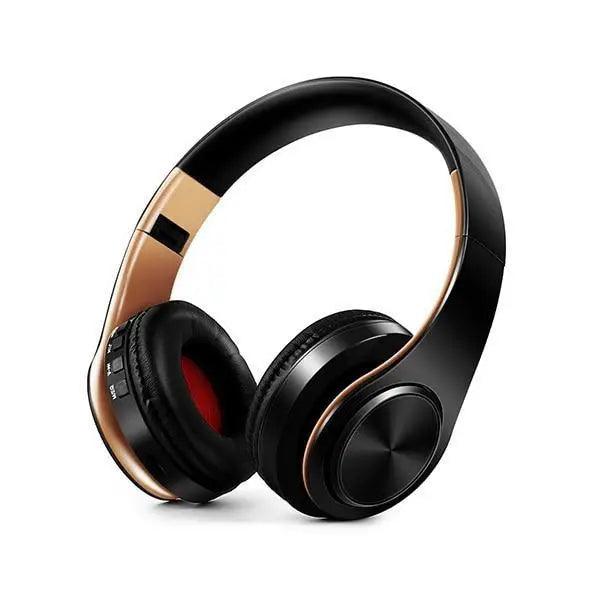 Folding Bluetooth Wireless Stereo Headphones with Mic Comfortable Modern Earmuffs Design