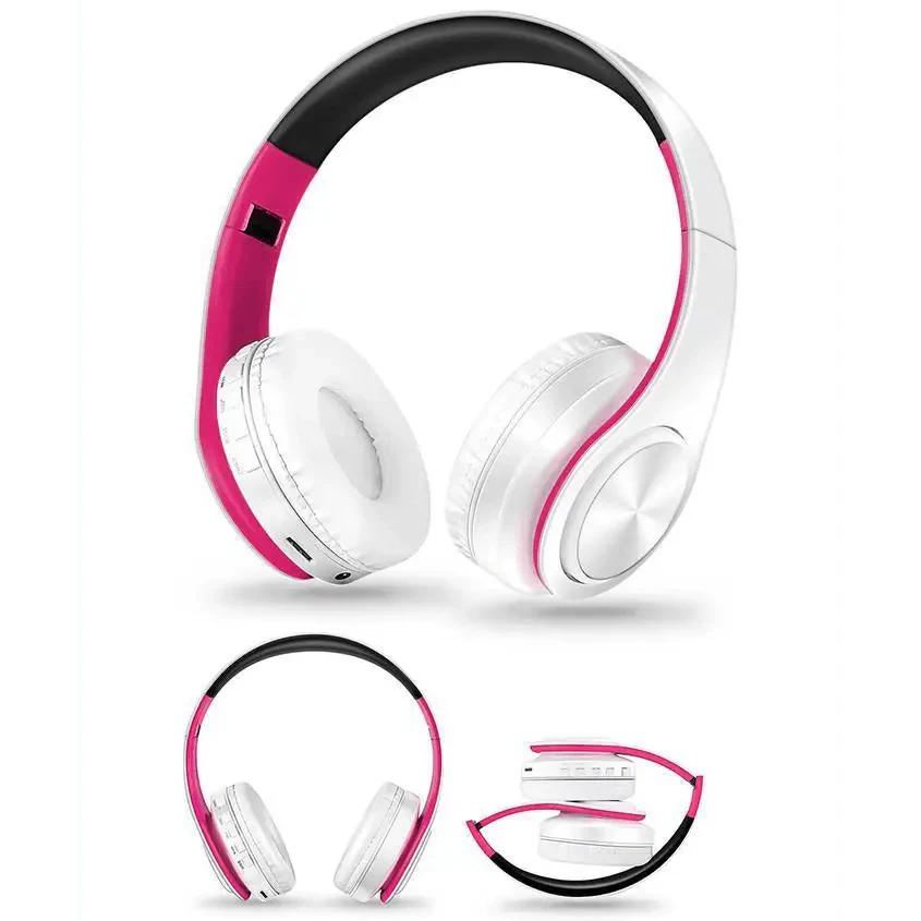 Folding Bluetooth Wireless Stereo Headphones with Mic Comfortable Modern Earmuffs Design
