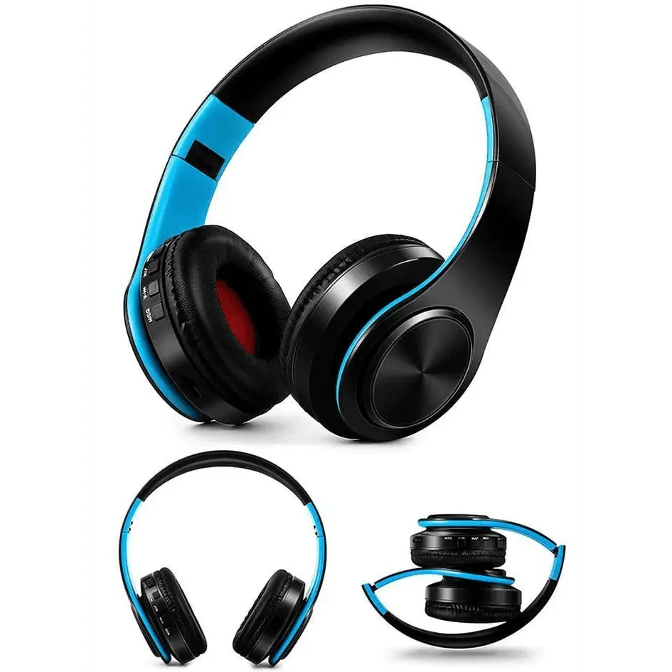 Folding Bluetooth Wireless Stereo Headphones with Mic Comfortable Modern Earmuffs Design