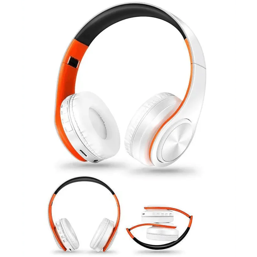 Folding Bluetooth Wireless Stereo Headphones with Mic Comfortable Modern Earmuffs Design