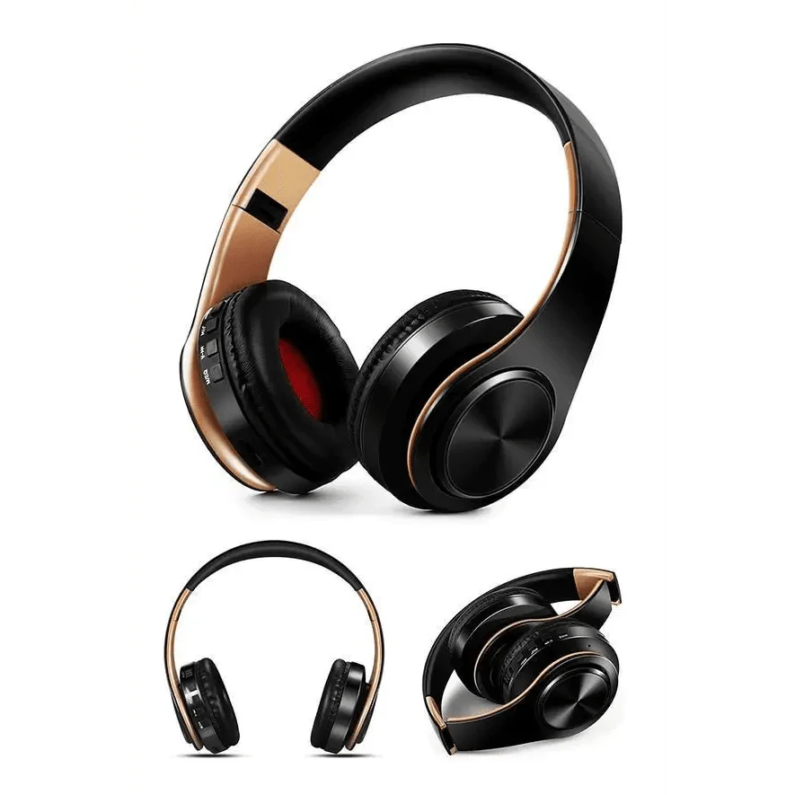 Folding Bluetooth Wireless Stereo Headphones with Mic Comfortable Modern Earmuffs Design