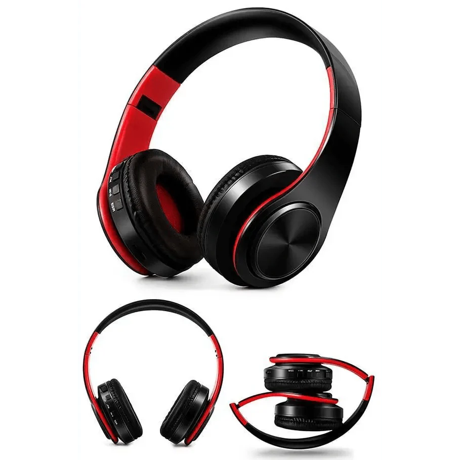Folding Bluetooth Wireless Stereo Headphones with Mic Comfortable Modern Earmuffs Design