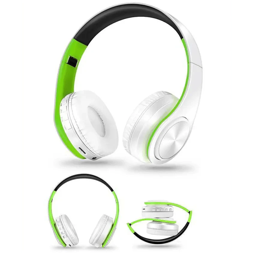 Folding Bluetooth Wireless Stereo Headphones with Mic Comfortable Modern Earmuffs Design