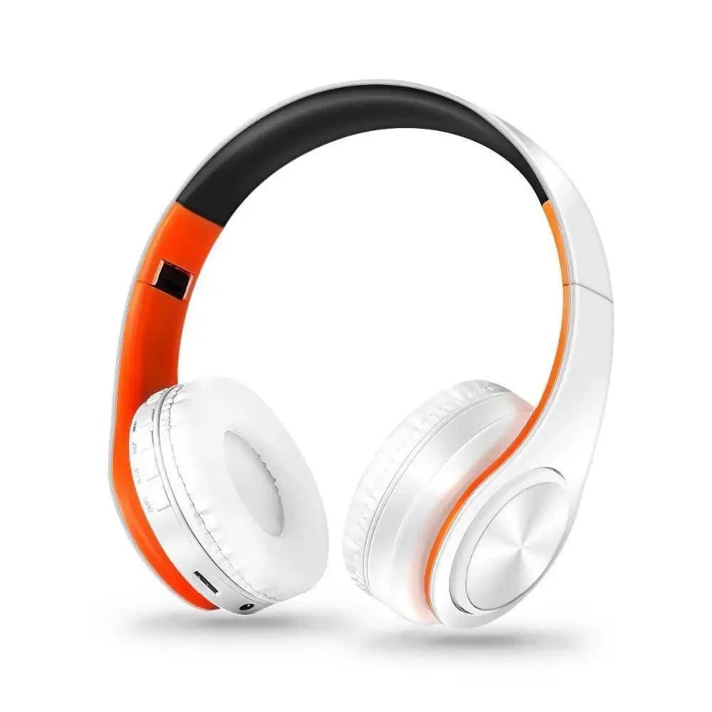 Folding Bluetooth Wireless Stereo Headphones with Mic Comfortable Modern Earmuffs Design