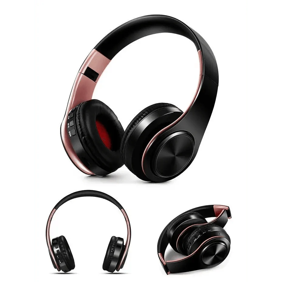 Folding Bluetooth Wireless Stereo Headphones with Mic Comfortable Modern Earmuffs Design
