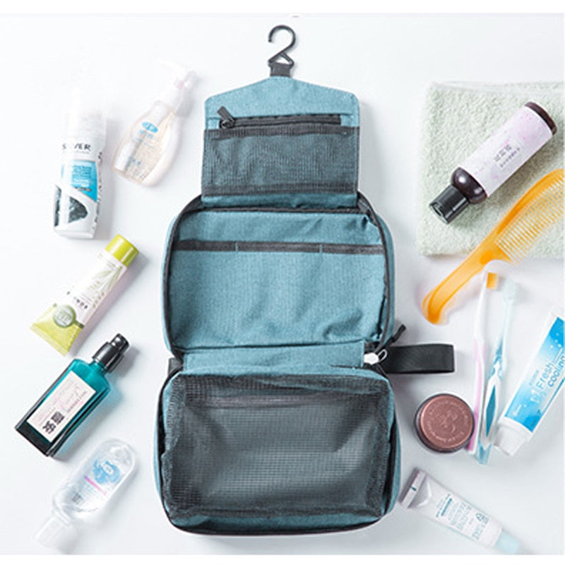 Nylon Vanity Toiletry Makeup Bag Travel Organizer Cosmetic Storage Case Pouch