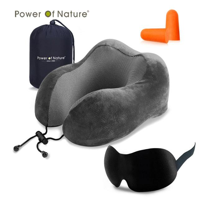 U Shaped Memory Foam Travel Pillow Neck Support with Eye Mask