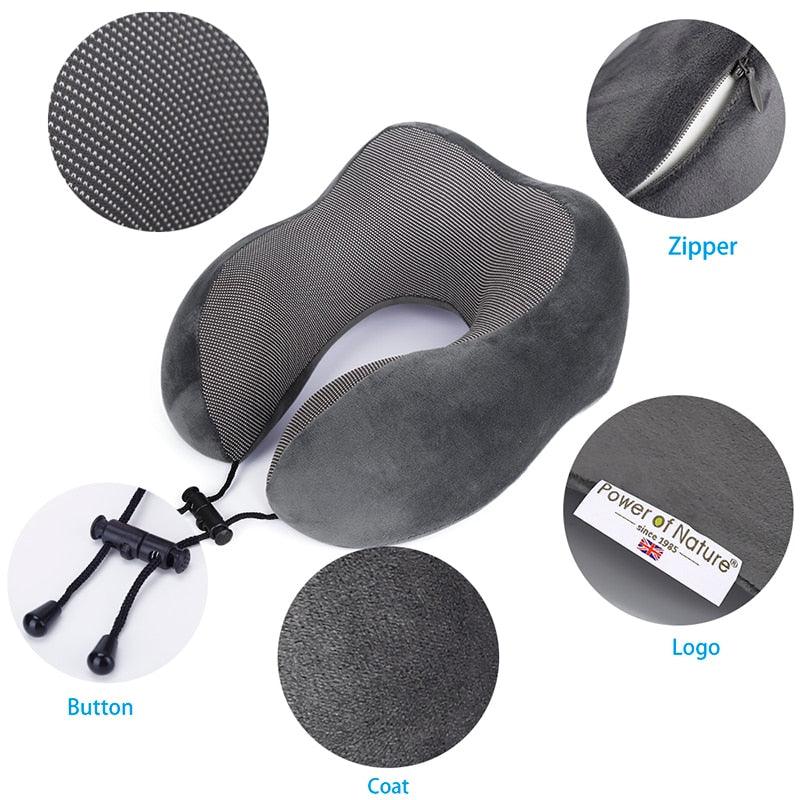 U Shaped Memory Foam Travel Pillow Neck Support with Eye Mask